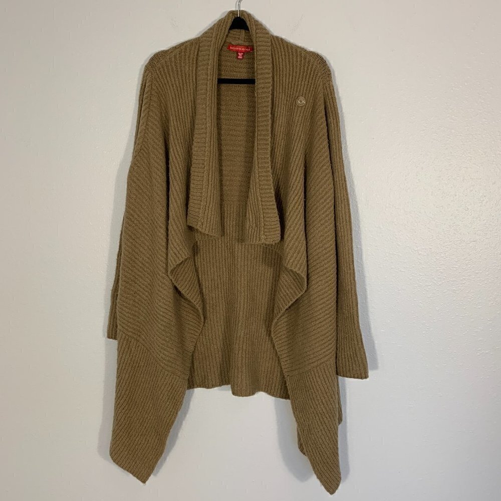 Sacks Fifth Avenue  Tan Drape Cardigan Wool Blend Size M/L